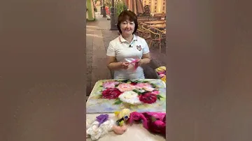 Картина из шерсти «Пионы»