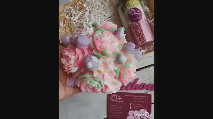 Пионы из мыла.