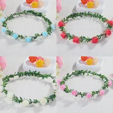 🛍 Роза гвоздики Пион цветок Halo свадебные цветочные корона волос венок мяты голову венок вечерние свадебный головной убор невесты 1 шт.