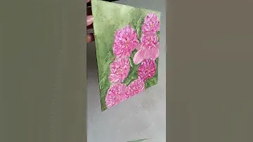 Peonies oil painting Пионы маслом художник Екатерина Бородулина