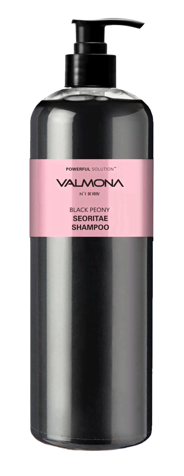 Шампунь для волос Черный пион/Бобы - Valmona Powerful Solution Black Peony Seoritae Shampoo - Evas - 480 мл.