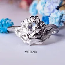 Кольцо Пион с лунным камнем