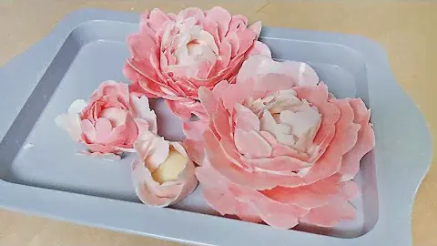 ПИОН ИЗ ШОКОЛАДА Быстрый цветок на торт  Пошагово МК / Chocolate Flower