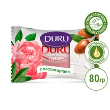 DURU Туалетное крем-мыло Пион с маслом арганы 80.0, Туалетное крем-мыло Пион с маслом арганы
