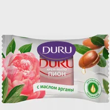 Туалетное крем-мыло Duru Пион с маслом Арганы 80 гр 1/24