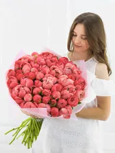 51 коралловый пион - 51 шт.