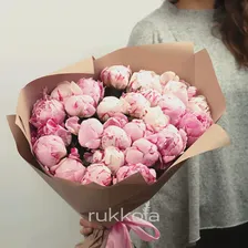 21 розовый пион