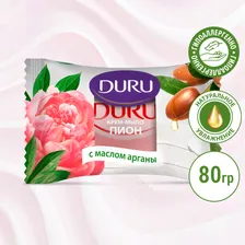 DURU Крем-мыло кусковое Пион с маслом арганы, 80 г